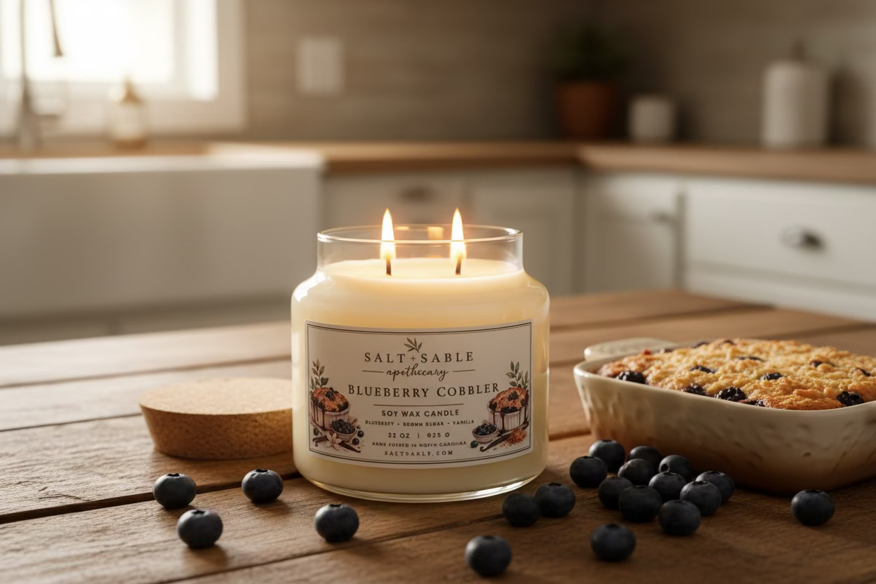 Blueberry Cobbler Apothecary Candle
