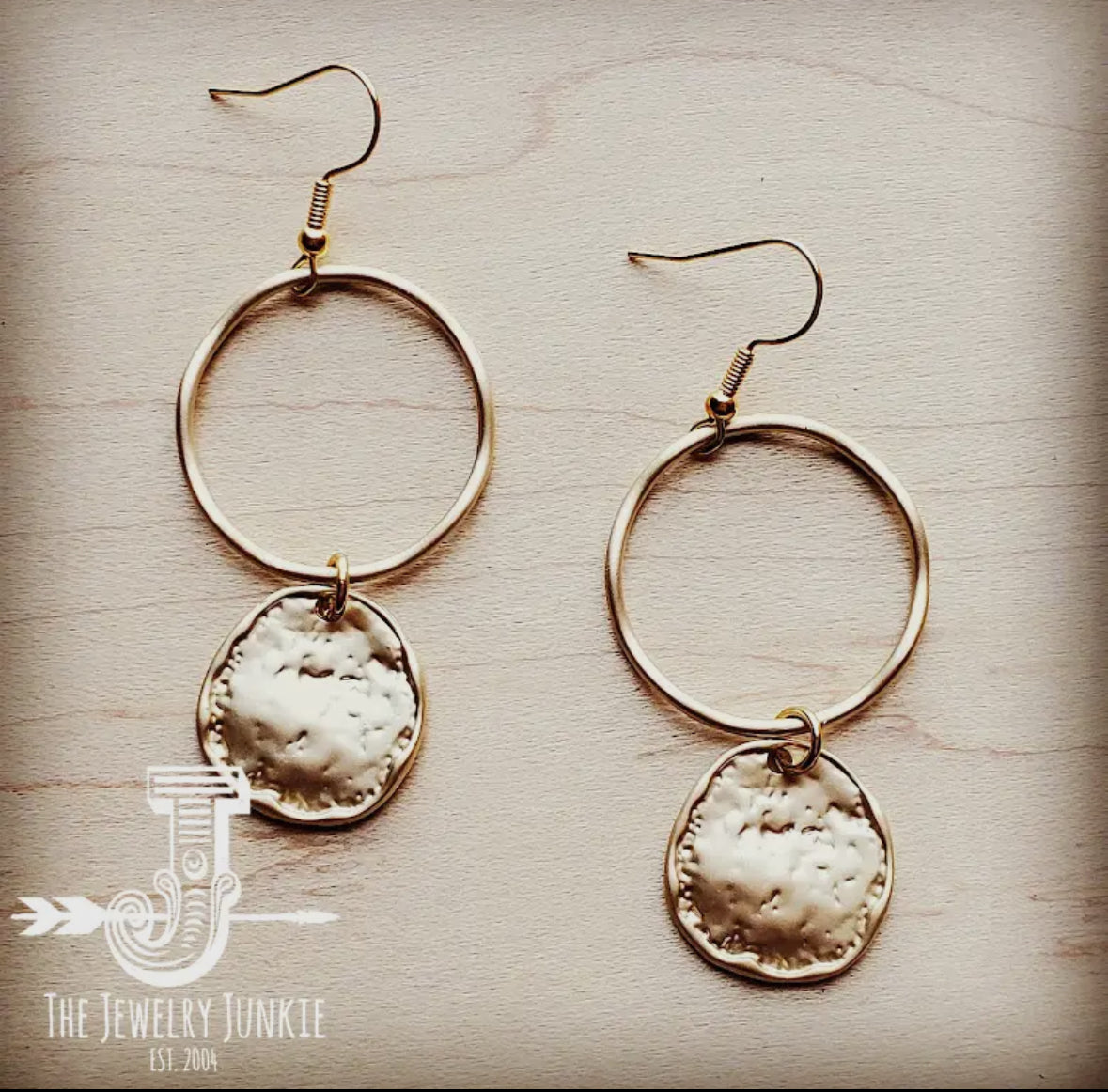 Matte Gold Hoop Earrings