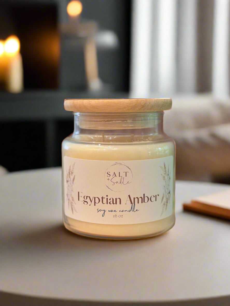 Egyptian Amber Apothecary Candle