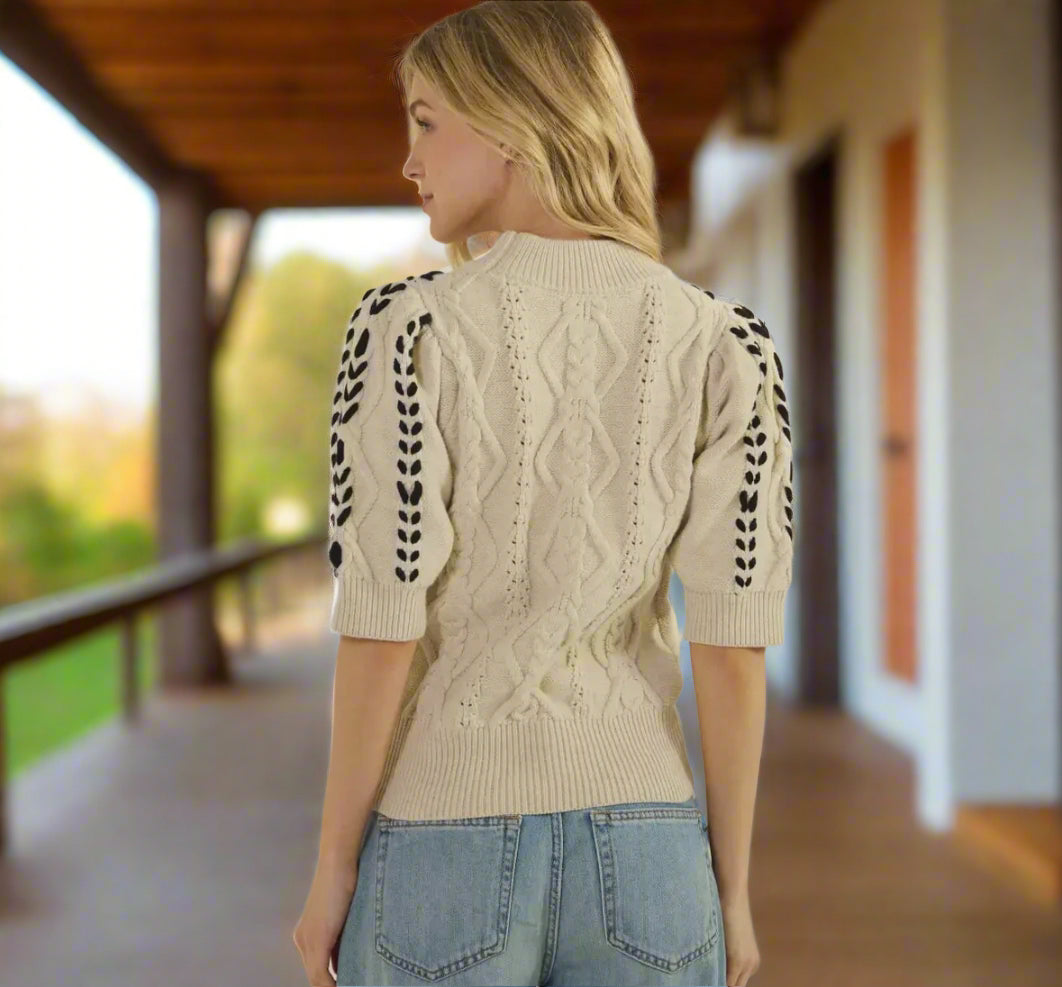 Harper Short Sleeve Sweater