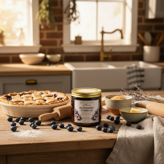 Blueberry Cobbler Amber Jar Candle
