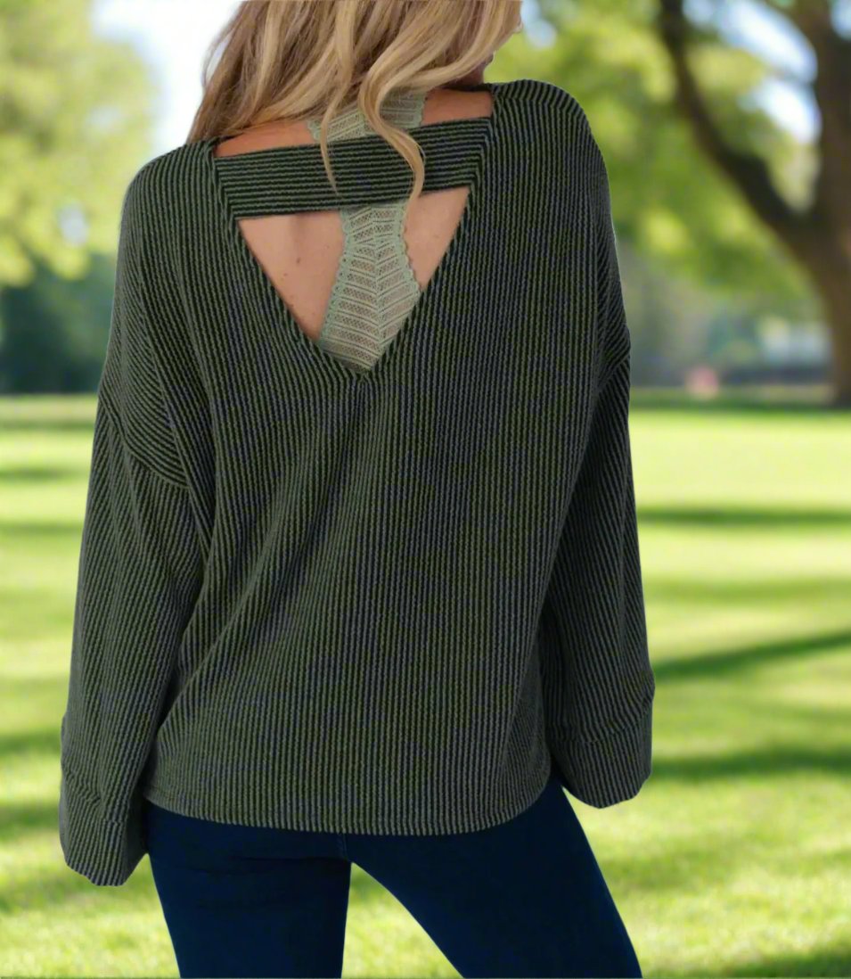 Olive Soft Textured Top