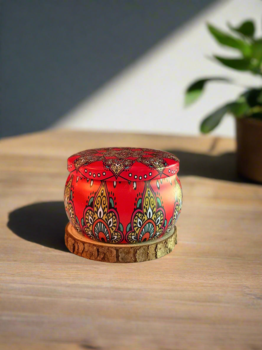 Decorative Candle Tin