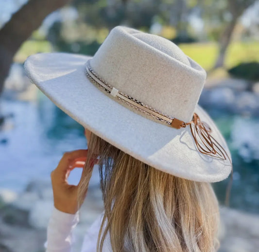 Oatmeal Fedora Hat