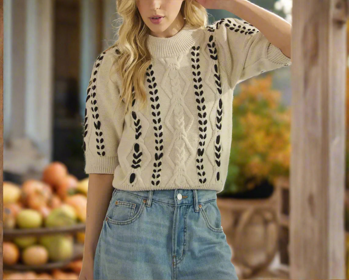 Harper Short Sleeve Sweater