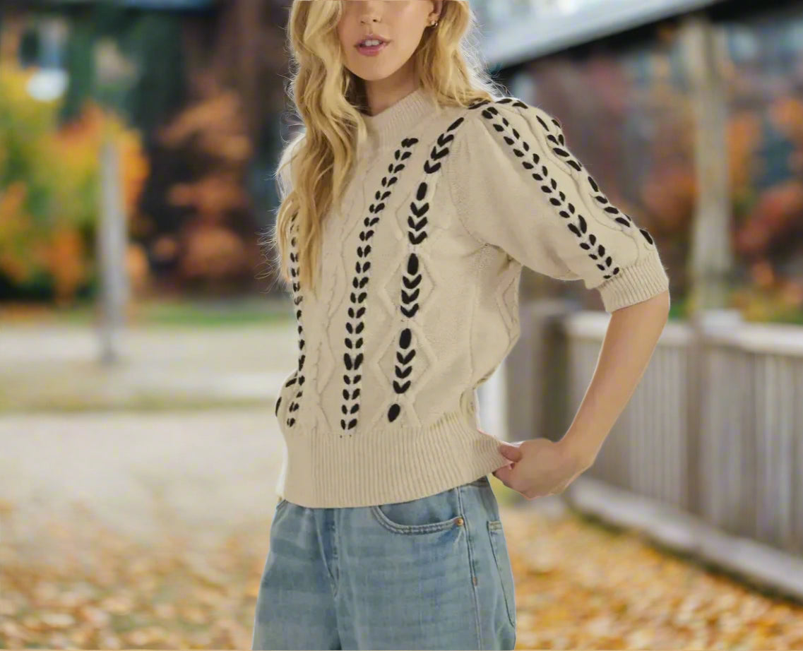 Harper Short Sleeve Sweater