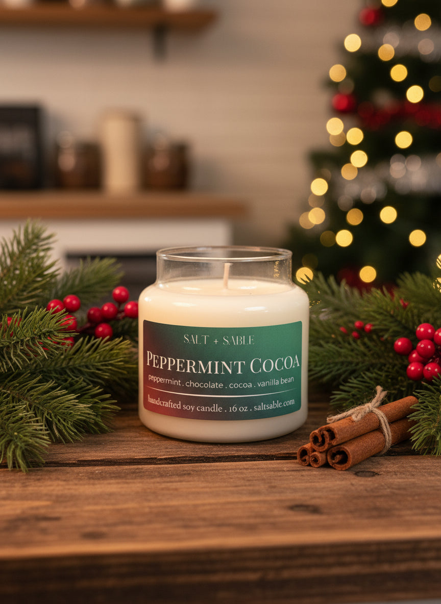 Peppermint Cocoa Apothecary Candle