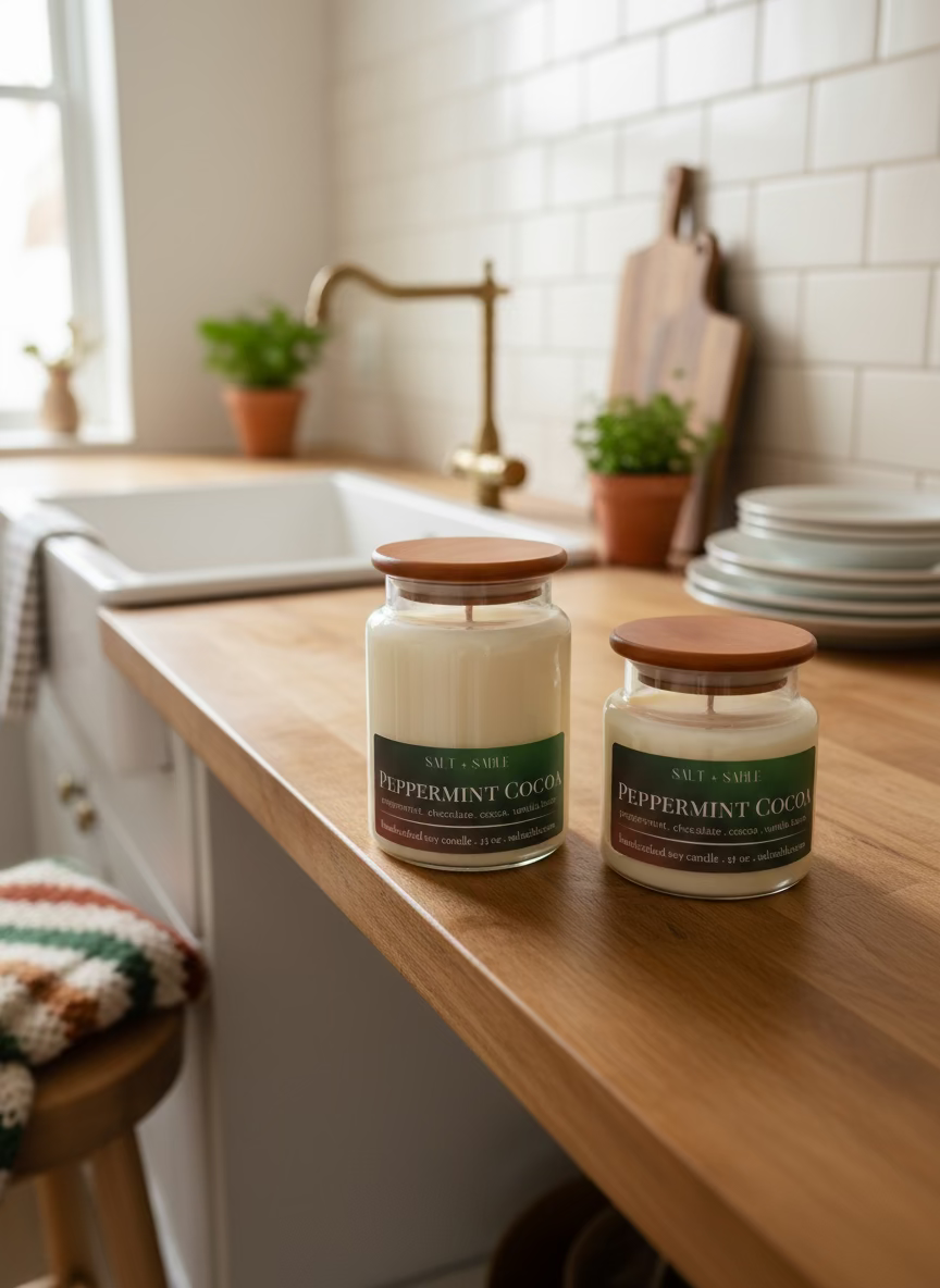 Peppermint Cocoa Apothecary Candle