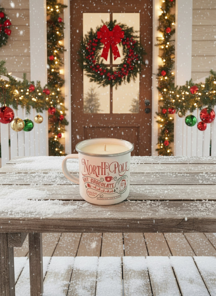 North Pole Mug Candle