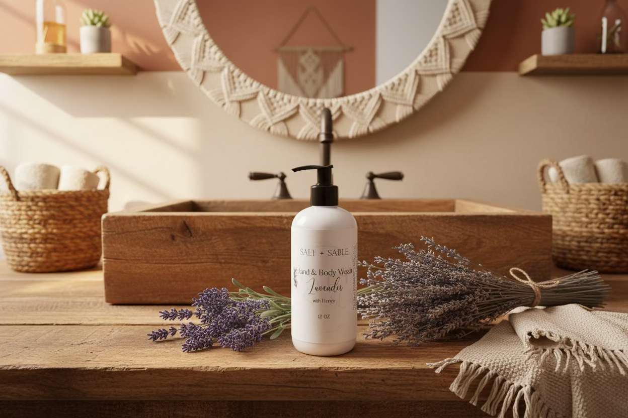 Lavender Hand & Body Wash and Lavender Goat Milk Lotion