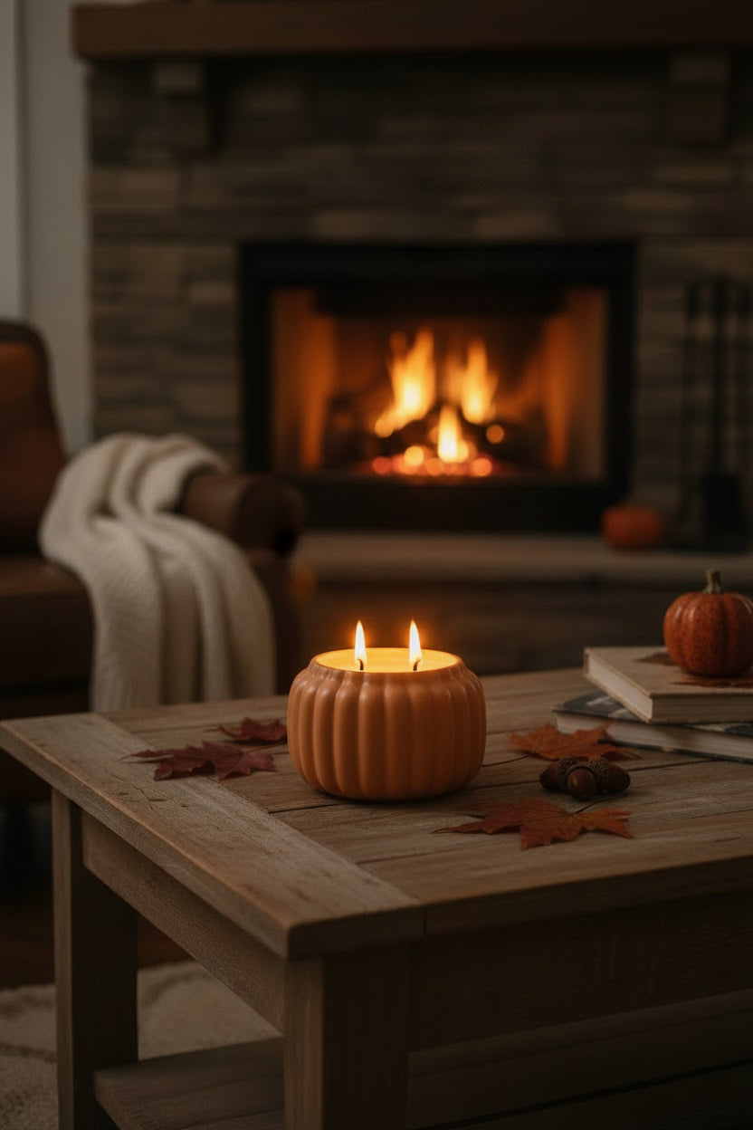 Orange Pumpkin Candle