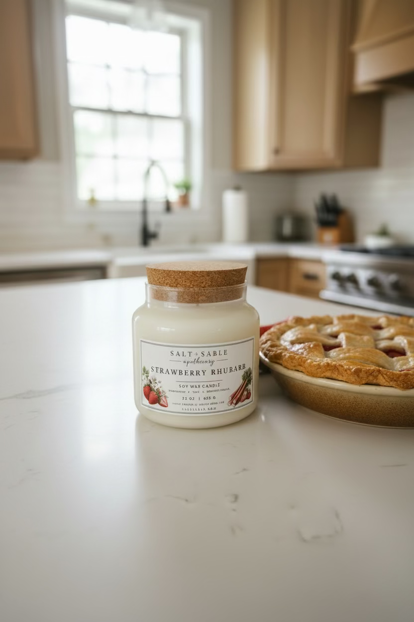 Strawberry Rhubarb Apothecary Candle