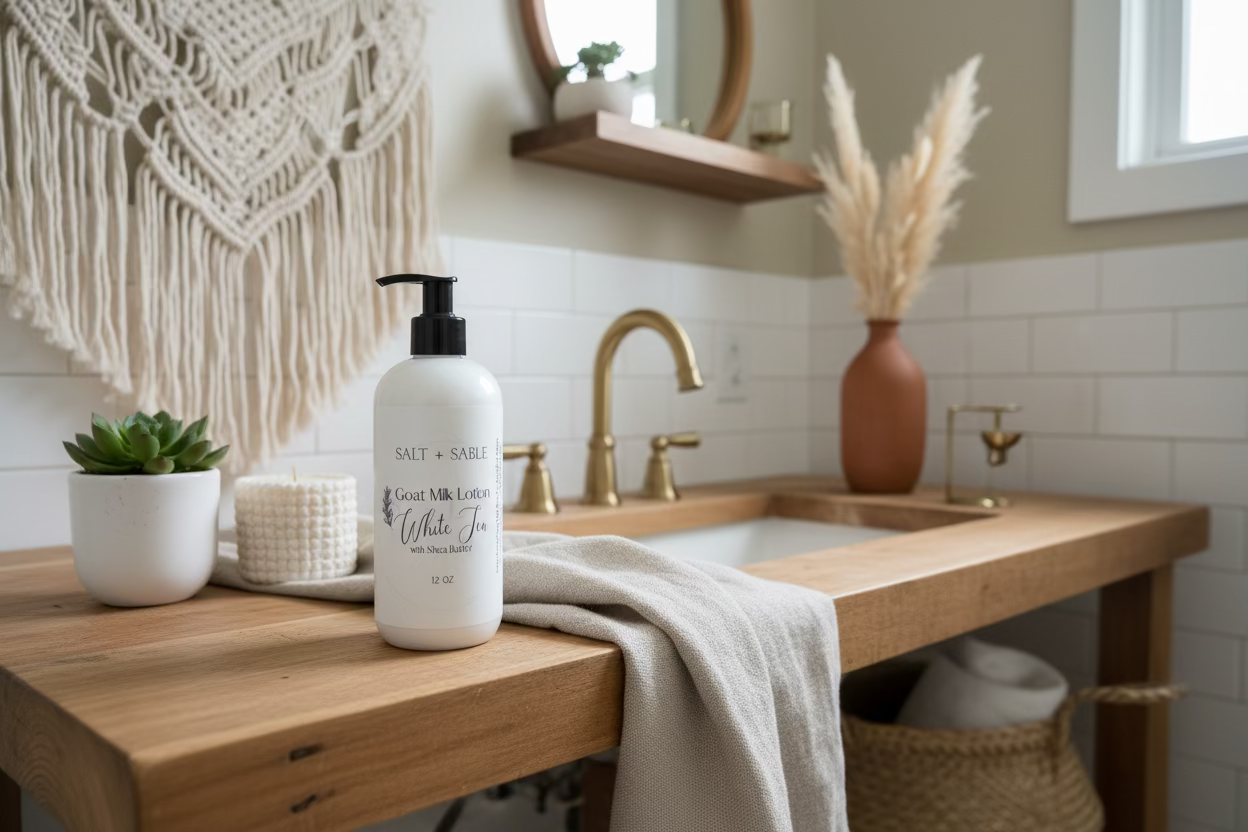 White Tea Hand & Body Wash and White tea Goat Milk Lotion