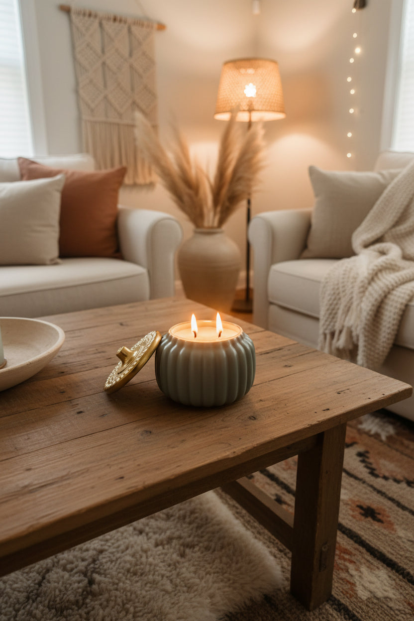 Teal Pumpkin Candle