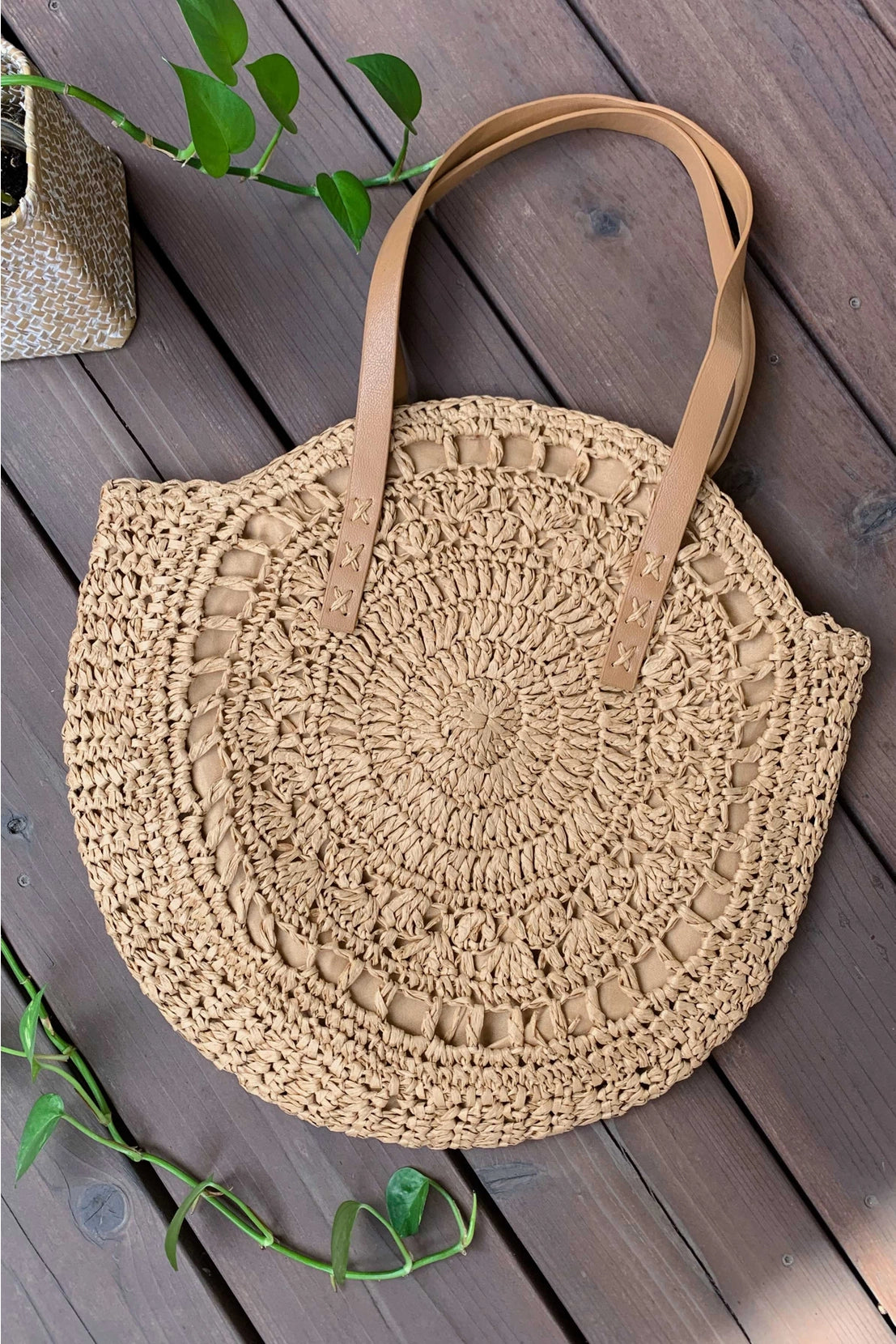 Olivia Straw Tote