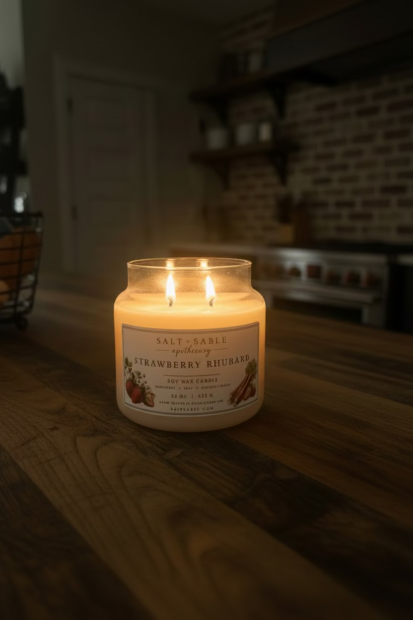 Strawberry Rhubarb Apothecary Candle